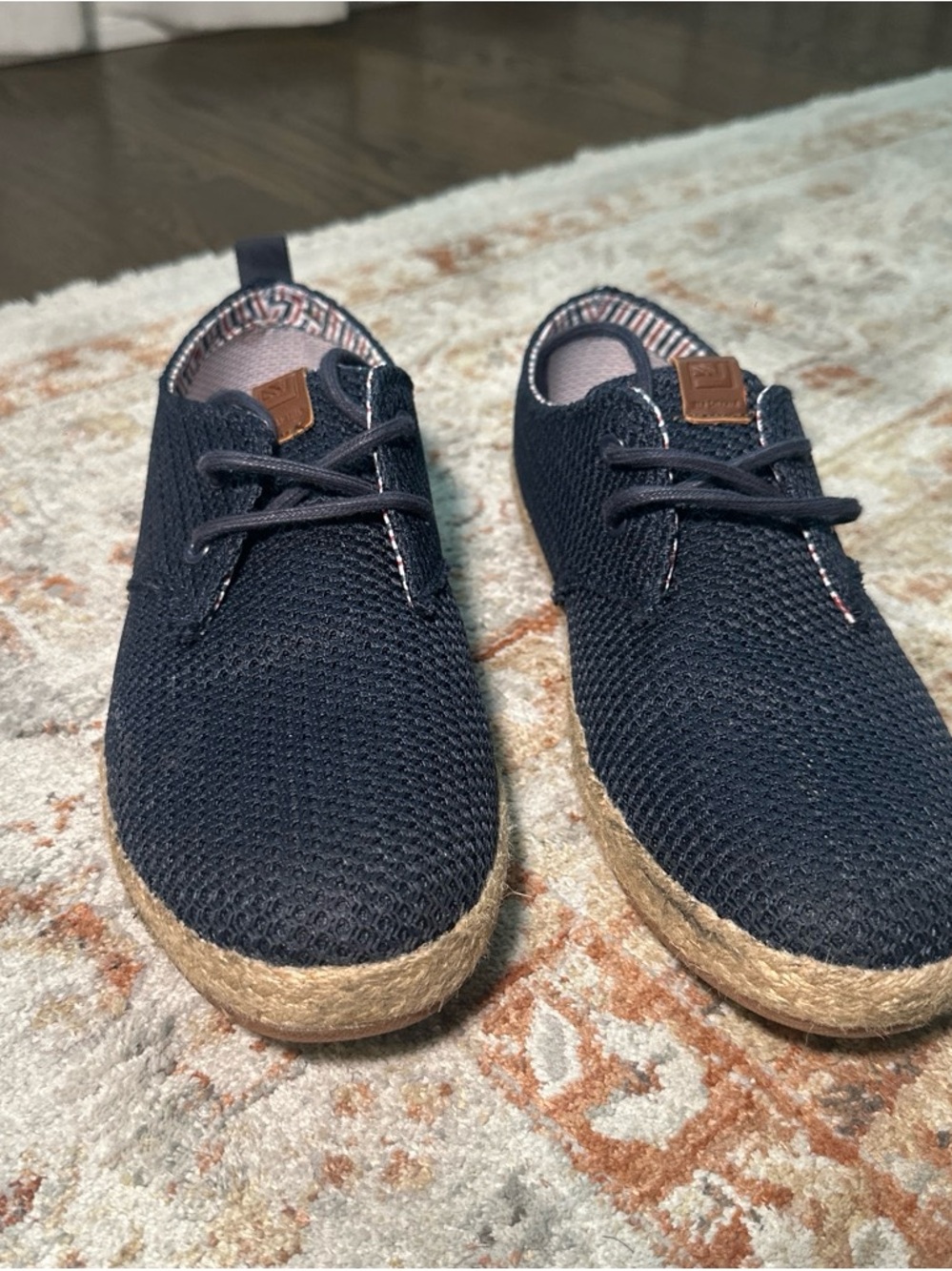 Ben Sherman Navy Knit Slip-On Loafers
